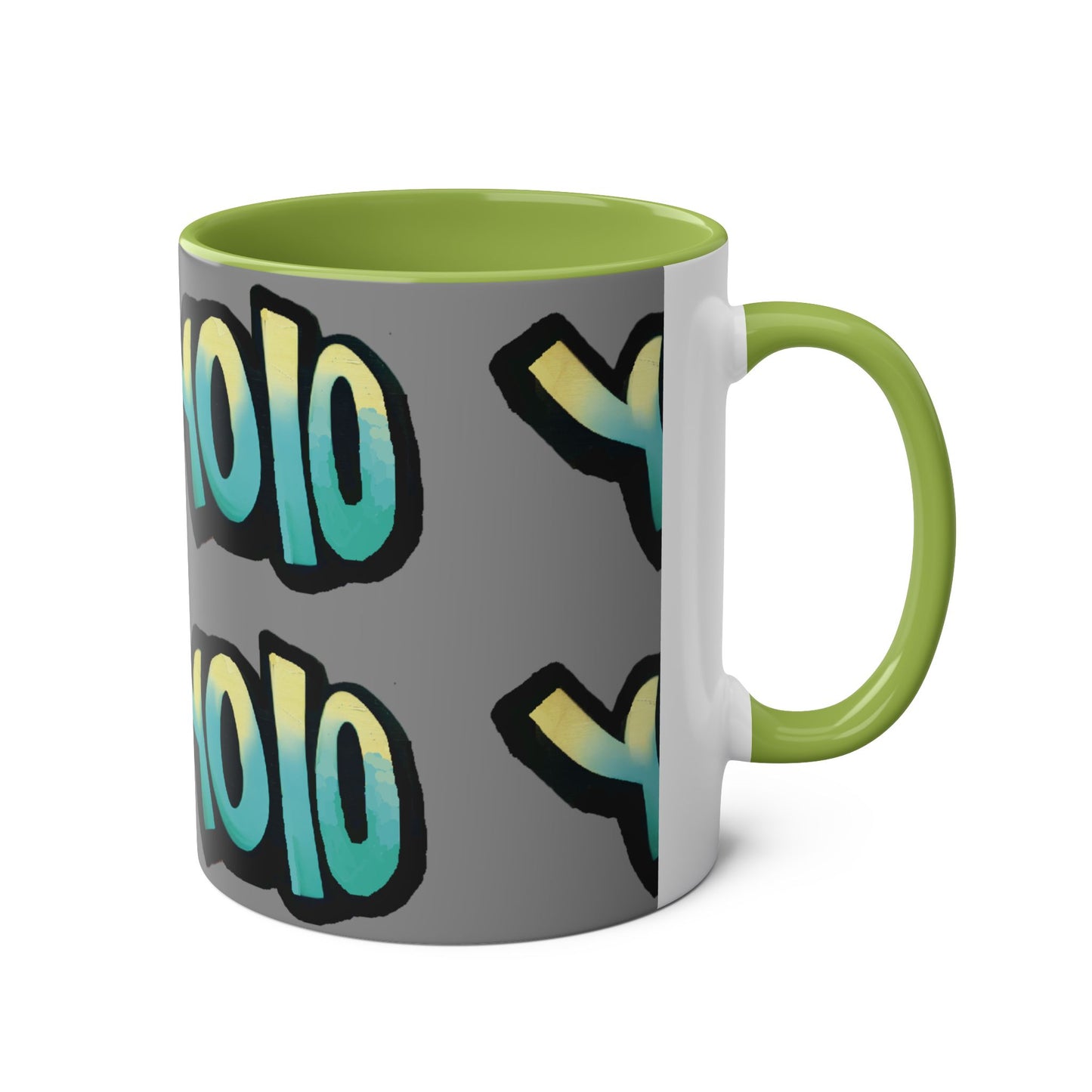 Mug 11oz Two-Tone YOLO (you only live once) Design