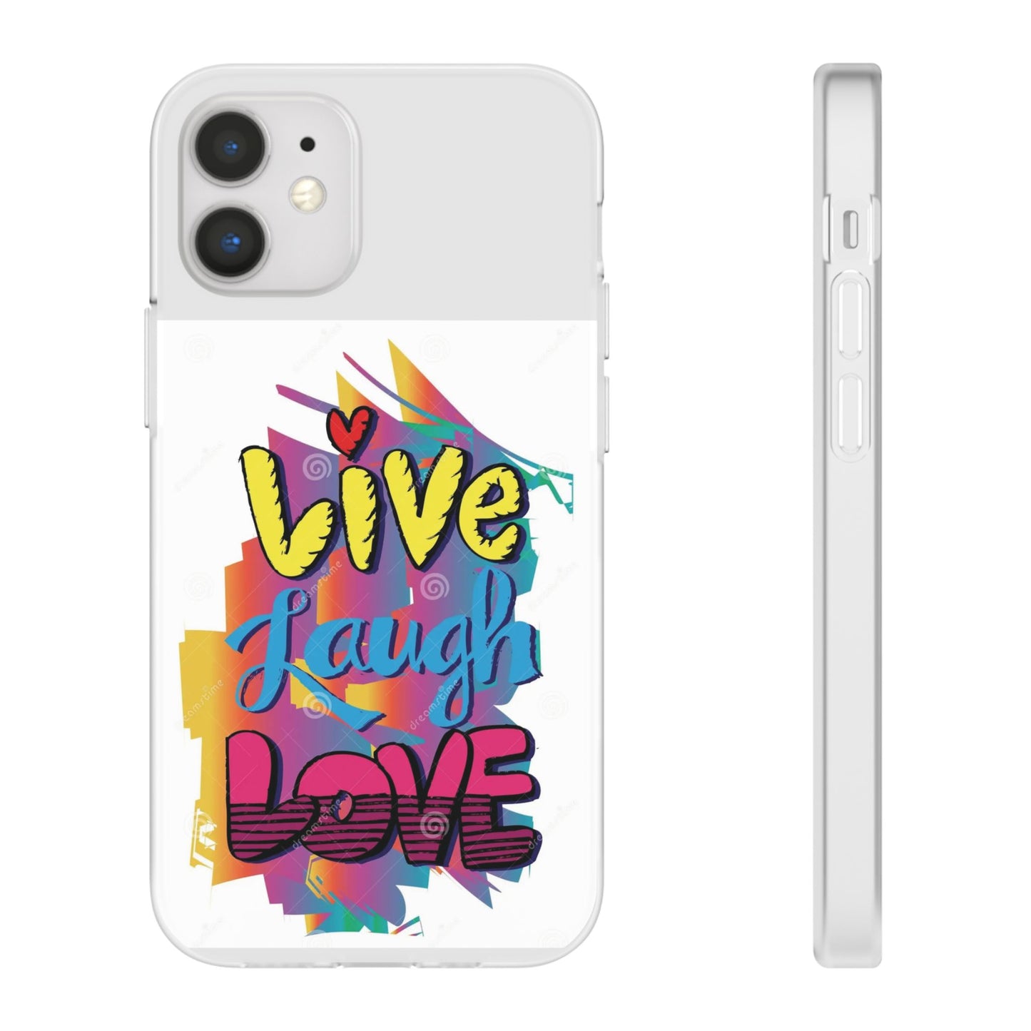 Phone Case Flexi Shock Absorbent Live Laugh Love Design