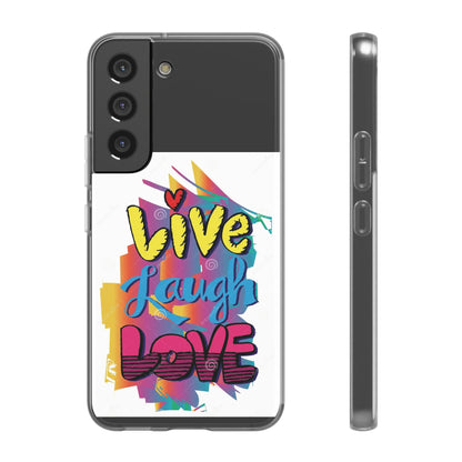 Phone Case Flexi Shock Absorbent Live Laugh Love Design