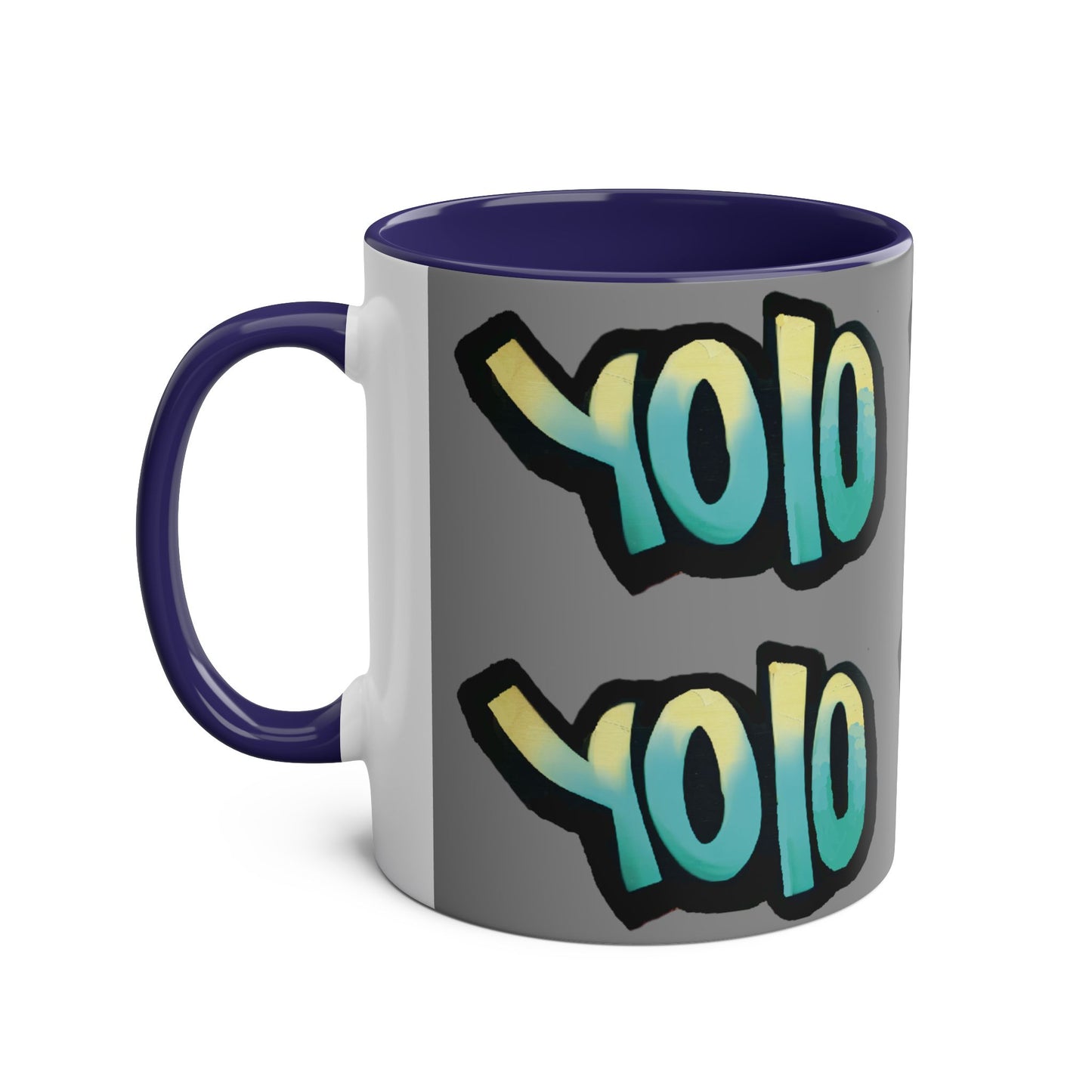 Mug 11oz Two-Tone YOLO (you only live once) Design