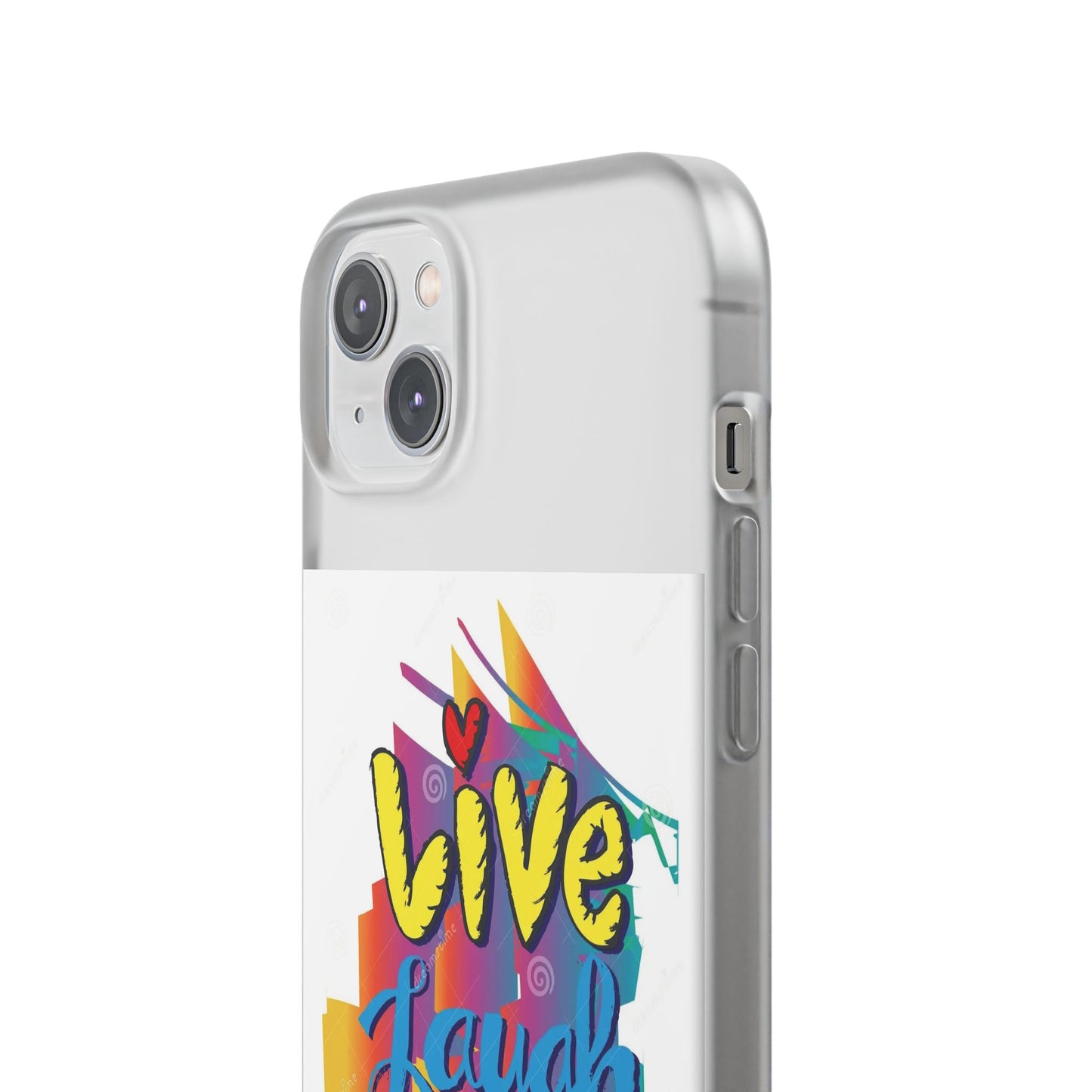 Phone Case Flexi Shock Absorbent Live Laugh Love Design