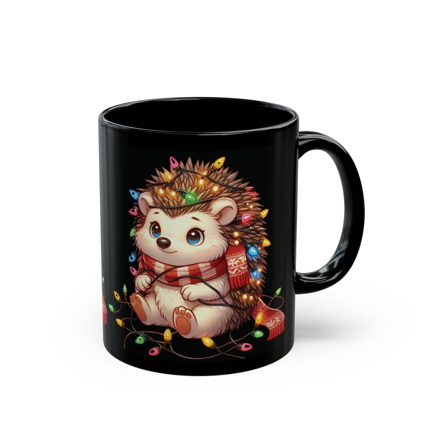 Ceramic Mug Cute Festive Hedgehog Design