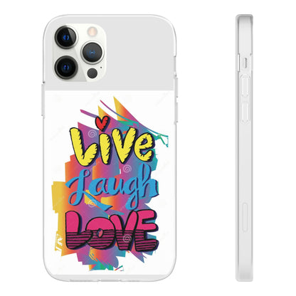 Phone Case Flexi Shock Absorbent Live Laugh Love Design