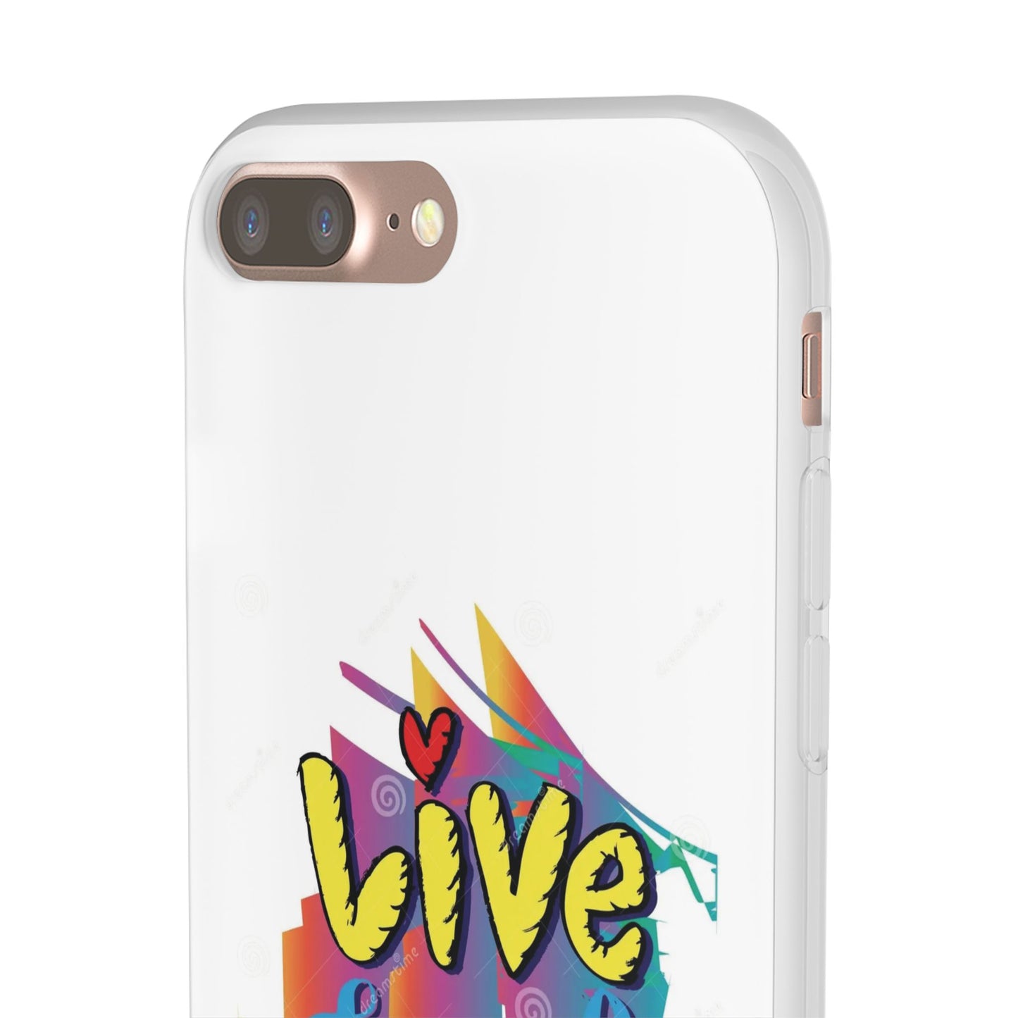 Phone Case Flexi Shock Absorbent Live Laugh Love Design