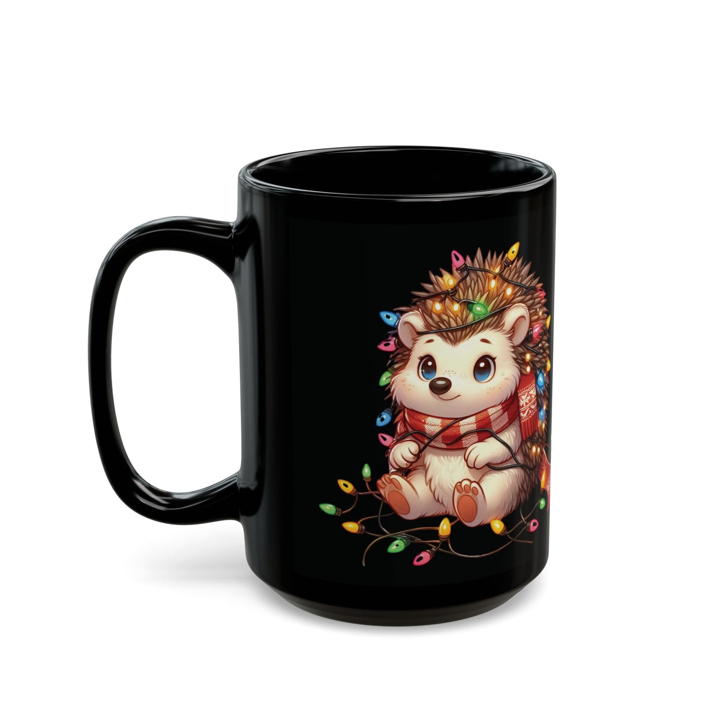 Ceramic Mug Cute Festive Hedgehog Design