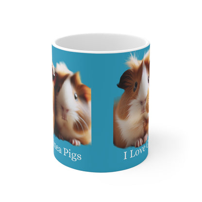 Ceramic  Mug 11oz I Love Guinea Pigs Design