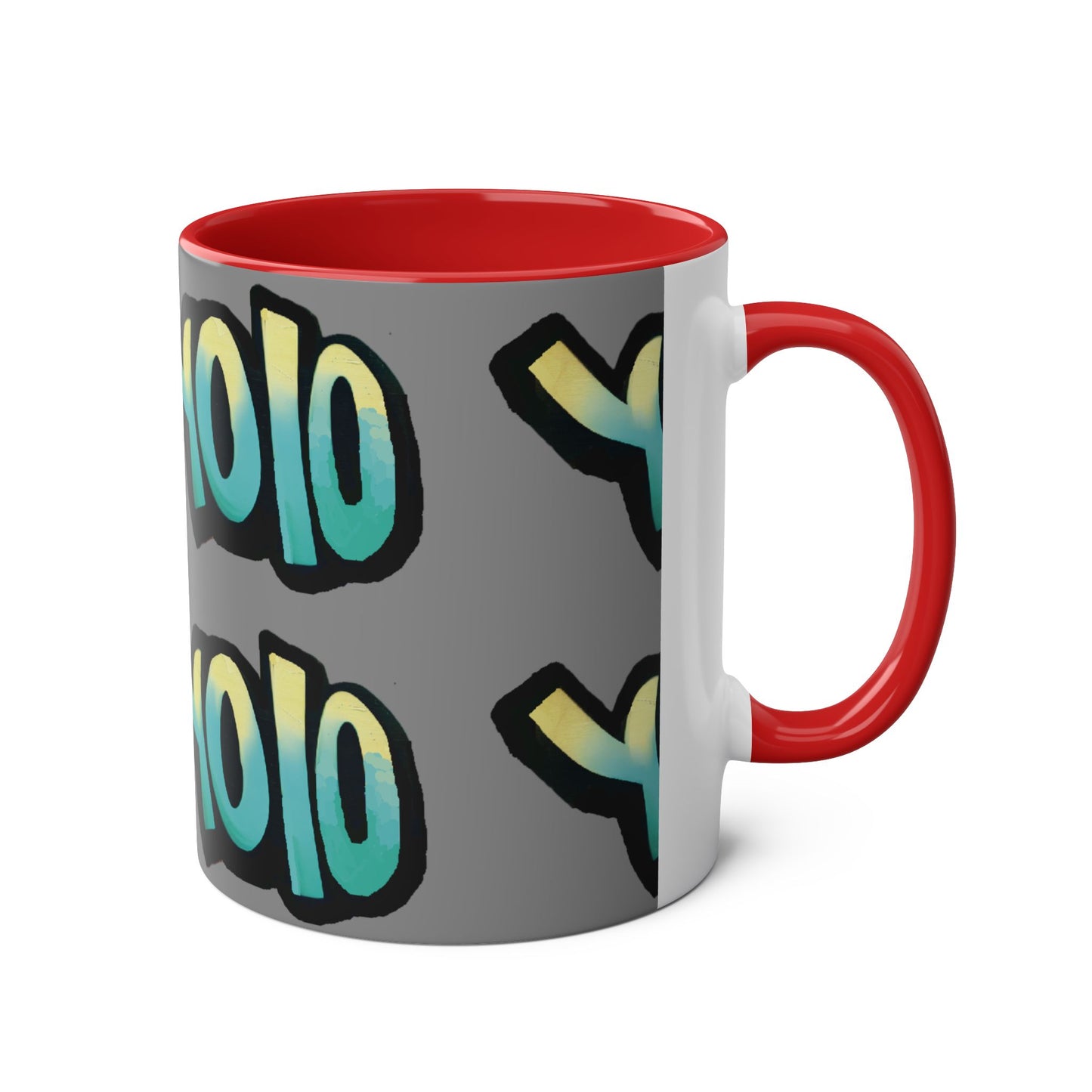 Mug 11oz Two-Tone YOLO (you only live once) Design