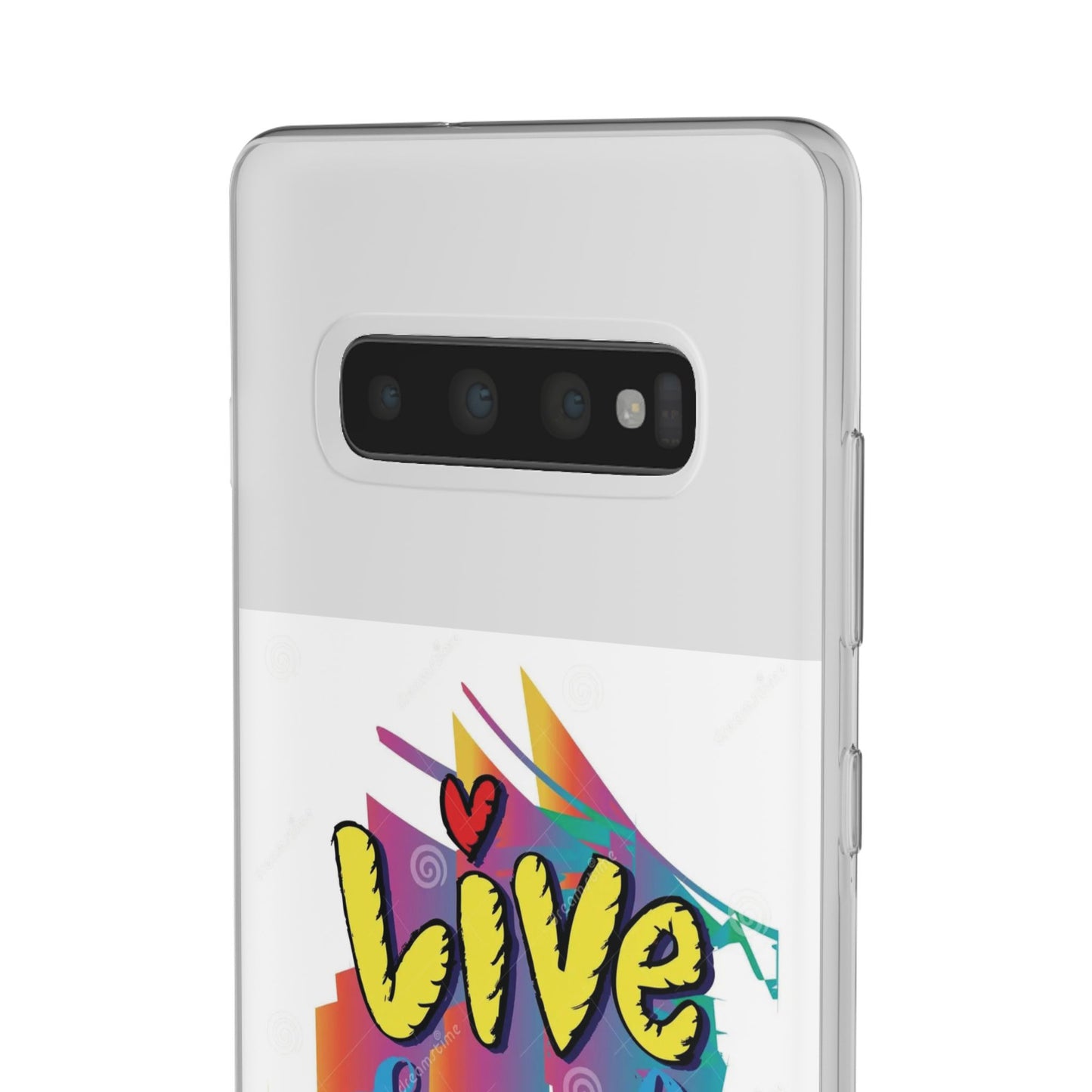 Phone Case Flexi Shock Absorbent Live Laugh Love Design