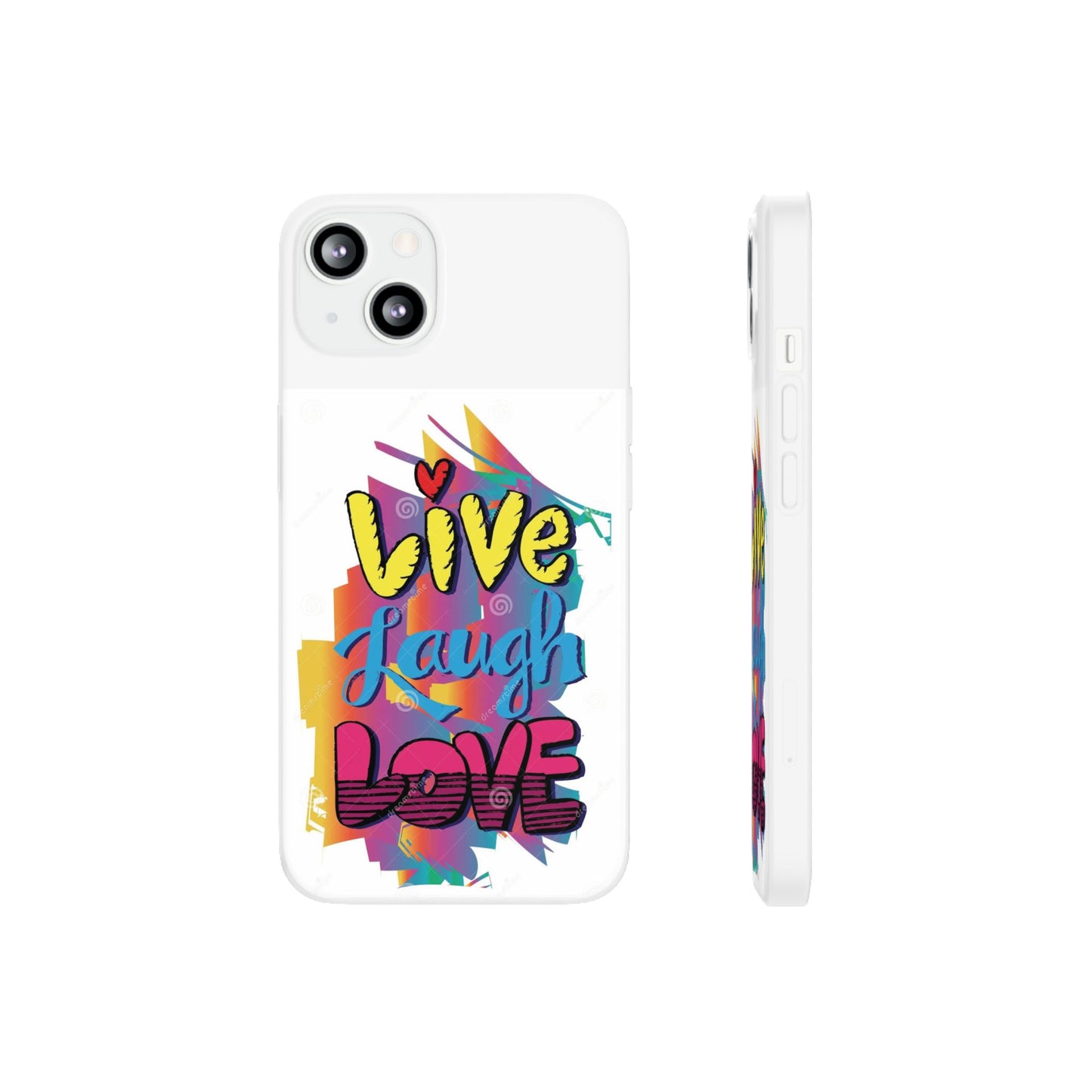 Phone Case Flexi Shock Absorbent Live Laugh Love Design