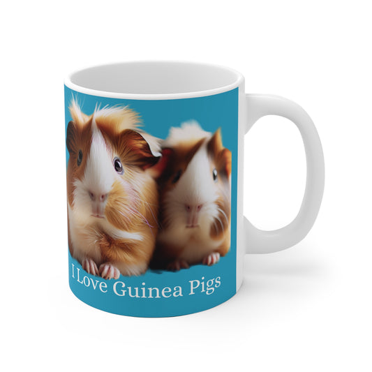 Ceramic  Mug 11oz I Love Guinea Pigs Design