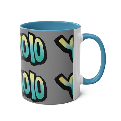 Mug 11oz Two-Tone YOLO (you only live once) Design