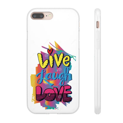 Phone Case Flexi Shock Absorbent Live Laugh Love Design