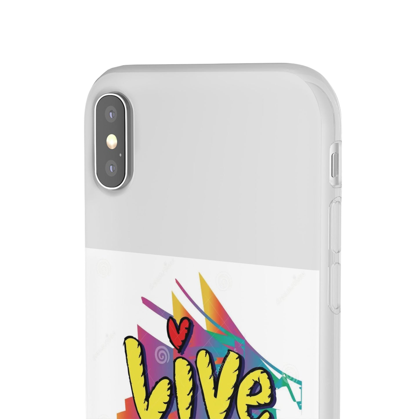 Phone Case Flexi Shock Absorbent Live Laugh Love Design