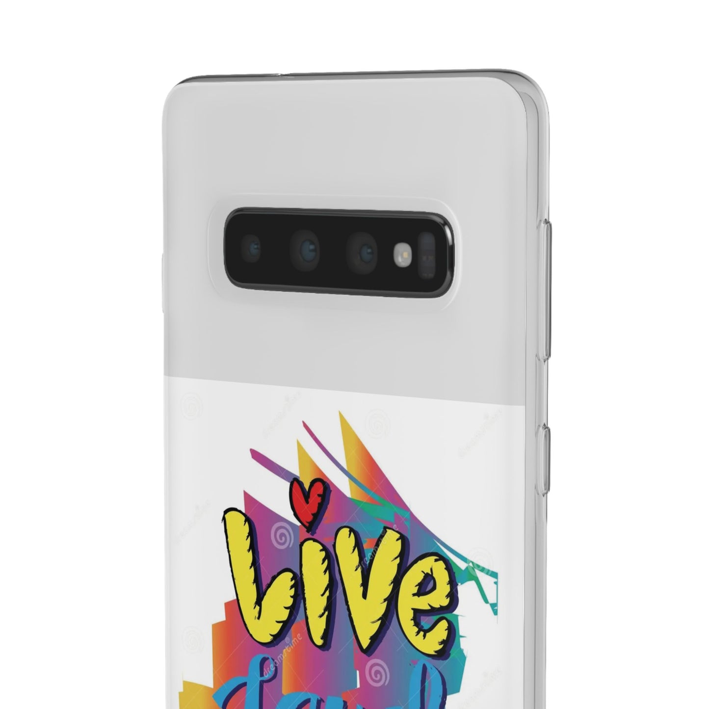 Phone Case Flexi Shock Absorbent Live Laugh Love Design