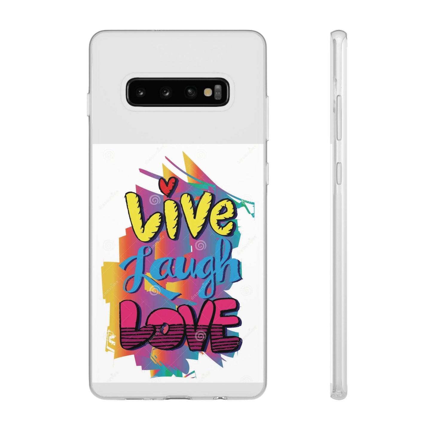 Phone Case Flexi Shock Absorbent Live Laugh Love Design