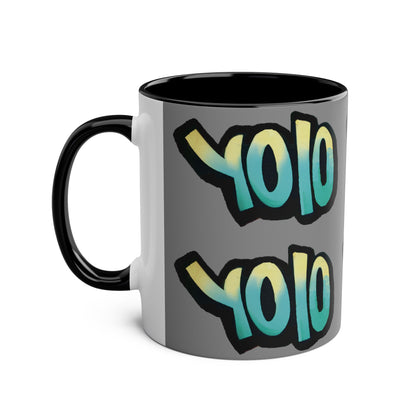 Mug 11oz Two-Tone YOLO (you only live once) Design