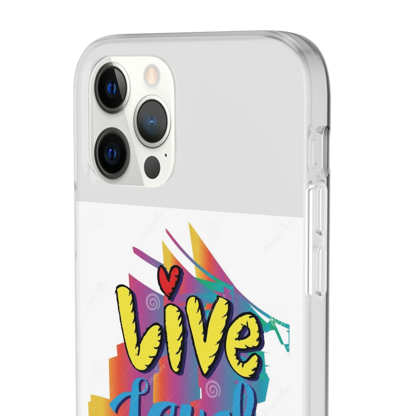 Phone Case Flexi Shock Absorbent Live Laugh Love Design