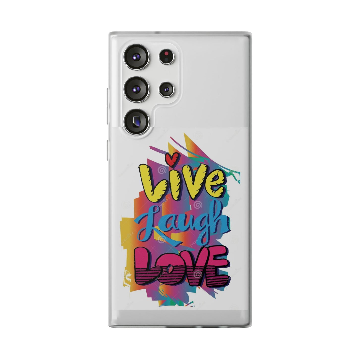 Phone Case Flexi Shock Absorbent Live Laugh Love Design