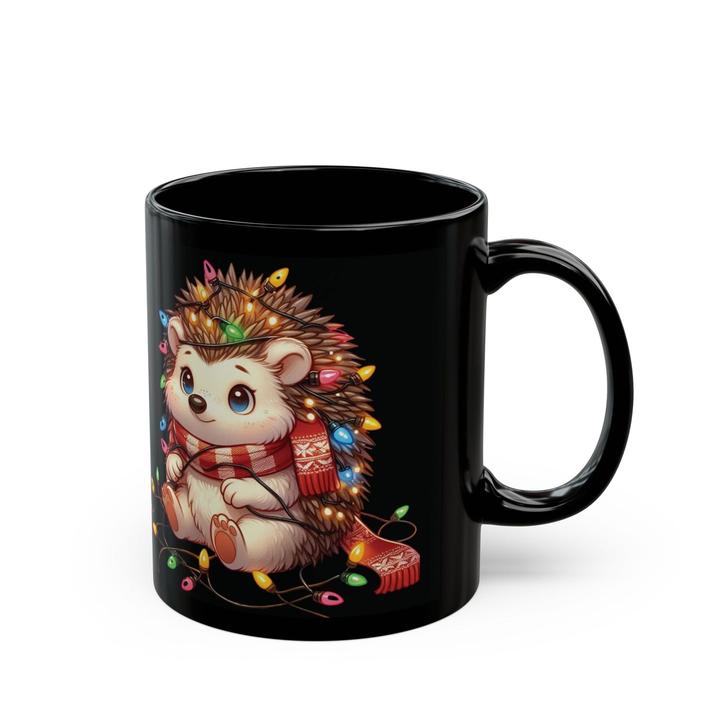 Ceramic Mug Cute Festive Hedgehog Design