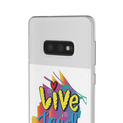 Phone Case Flexi Shock Absorbent Live Laugh Love Design