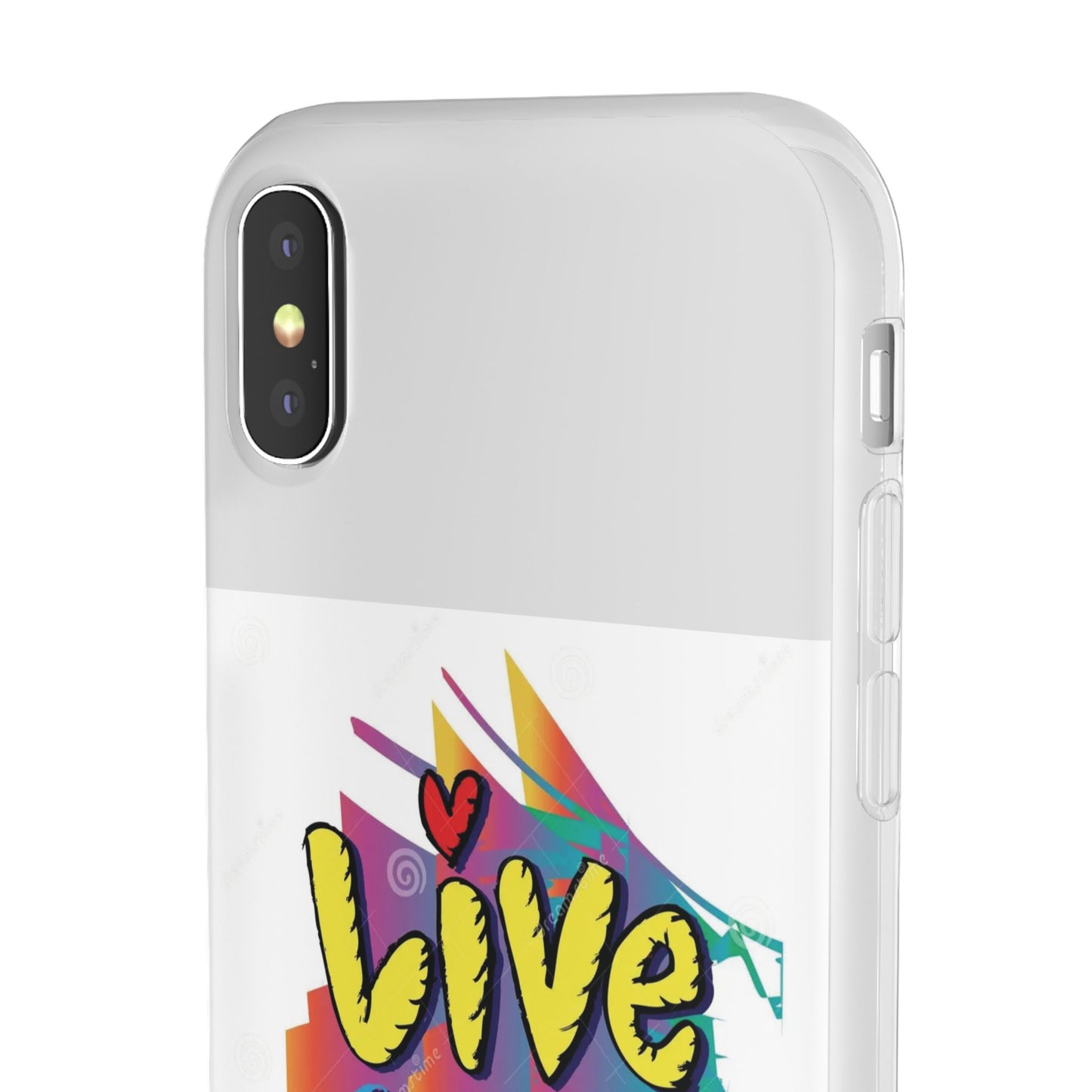 Phone Case Flexi Shock Absorbent Live Laugh Love Design