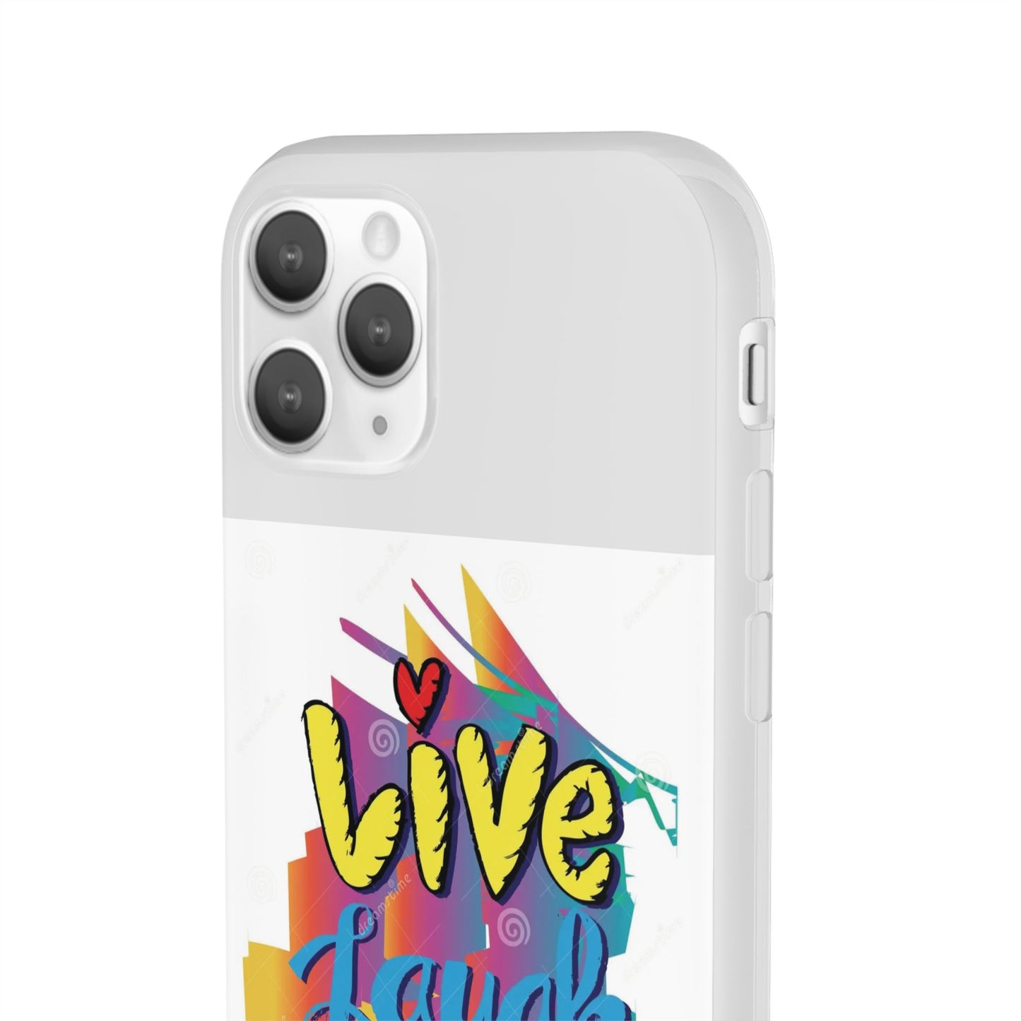 Phone Case Flexi Shock Absorbent Live Laugh Love Design