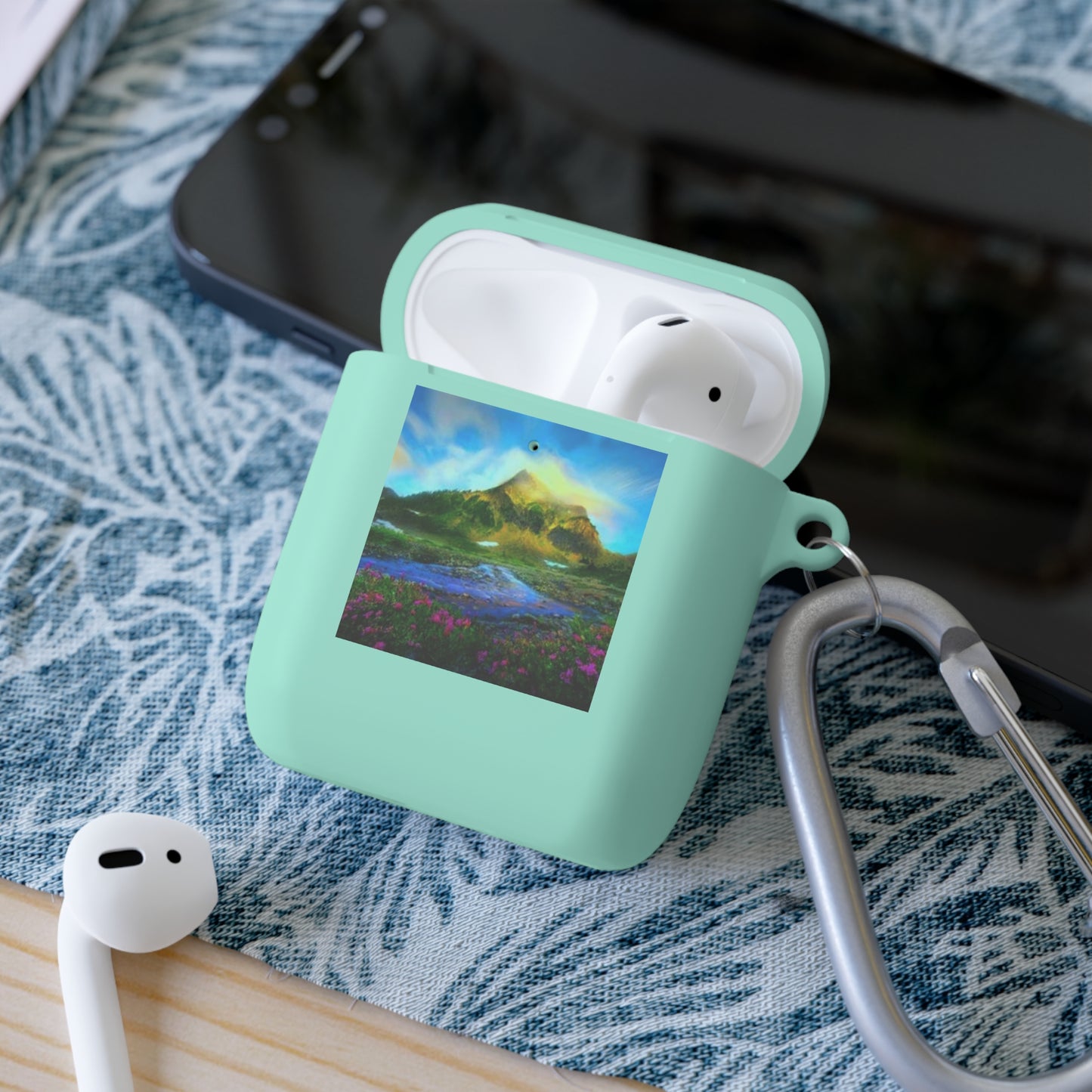 AirPods Case Cover Mountain River Design