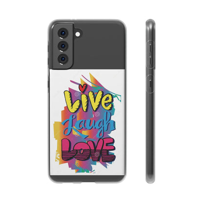 Phone Case Flexi Shock Absorbent Live Laugh Love Design