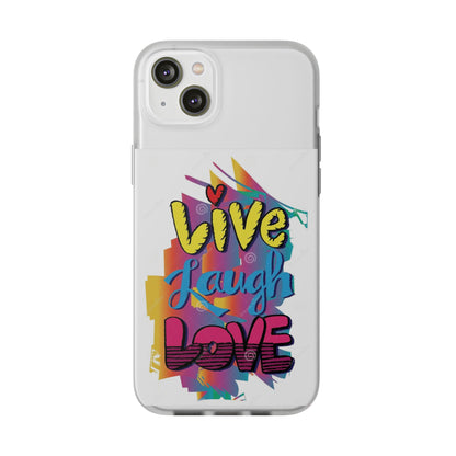 Phone Case Flexi Shock Absorbent Live Laugh Love Design