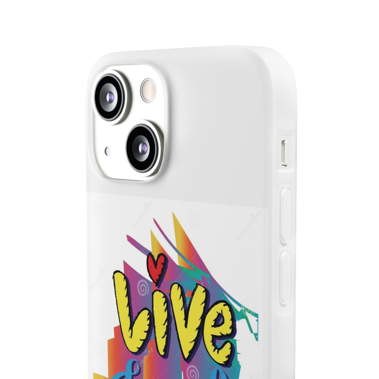 Phone Case Flexi Shock Absorbent Live Laugh Love Design