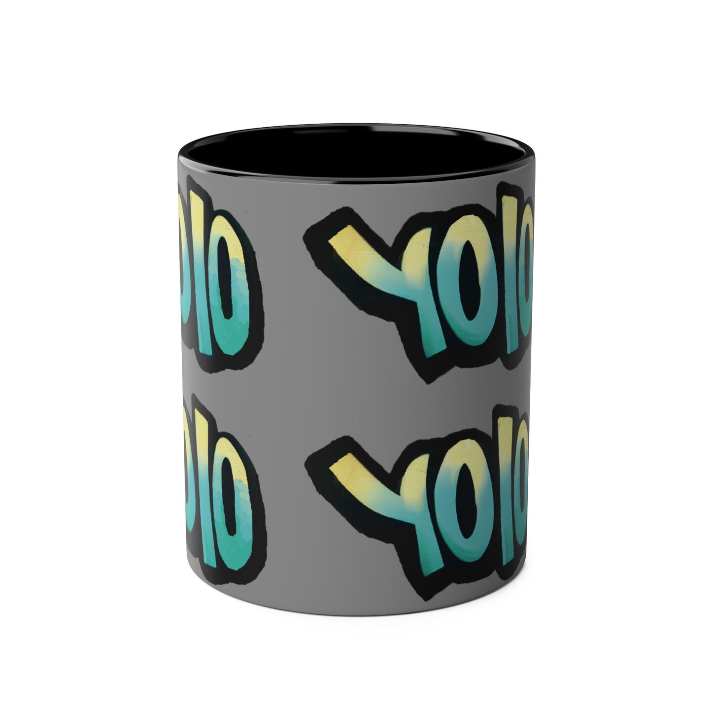 Mug 11oz Two-Tone YOLO (you only live once) Design