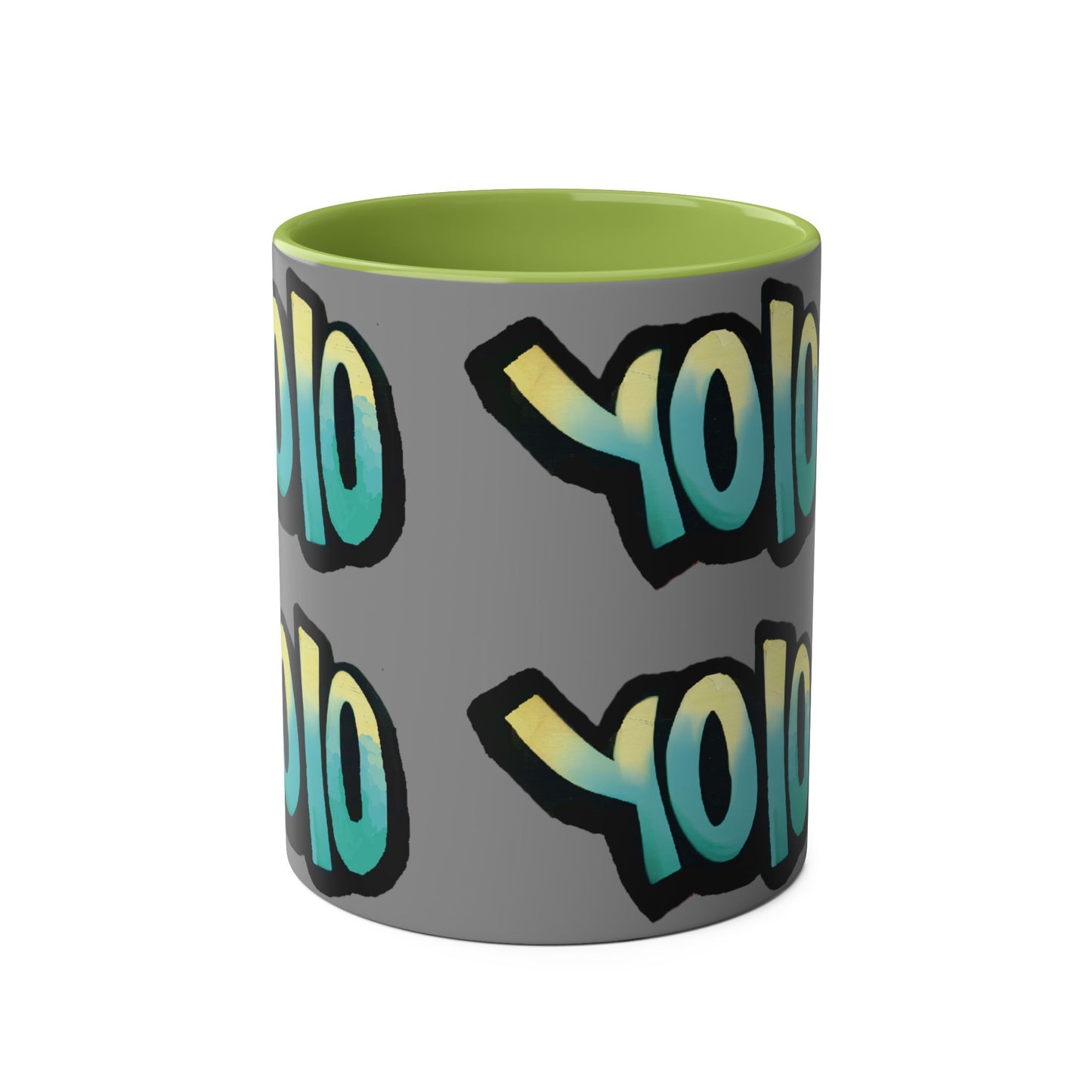 Mug 11oz Two-Tone YOLO (you only live once) Design