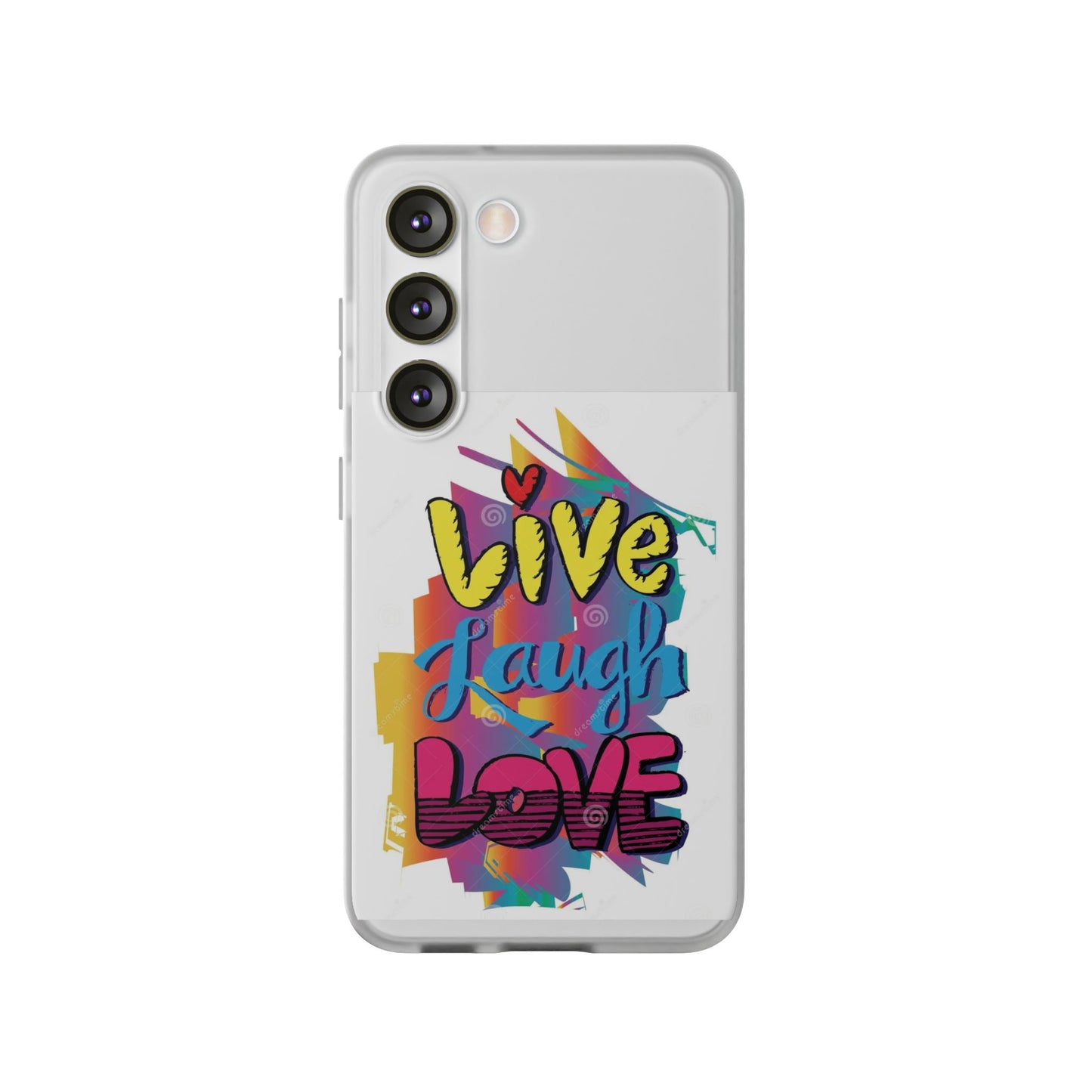 Phone Case Flexi Shock Absorbent Live Laugh Love Design