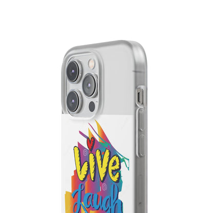 Phone Case Flexi Shock Absorbent Live Laugh Love Design