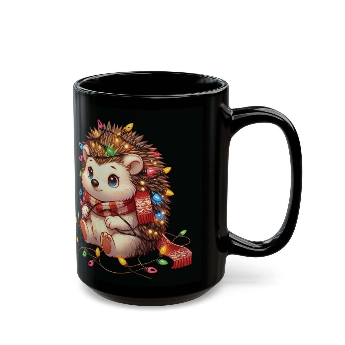 Ceramic Mug Cute Festive Hedgehog Design