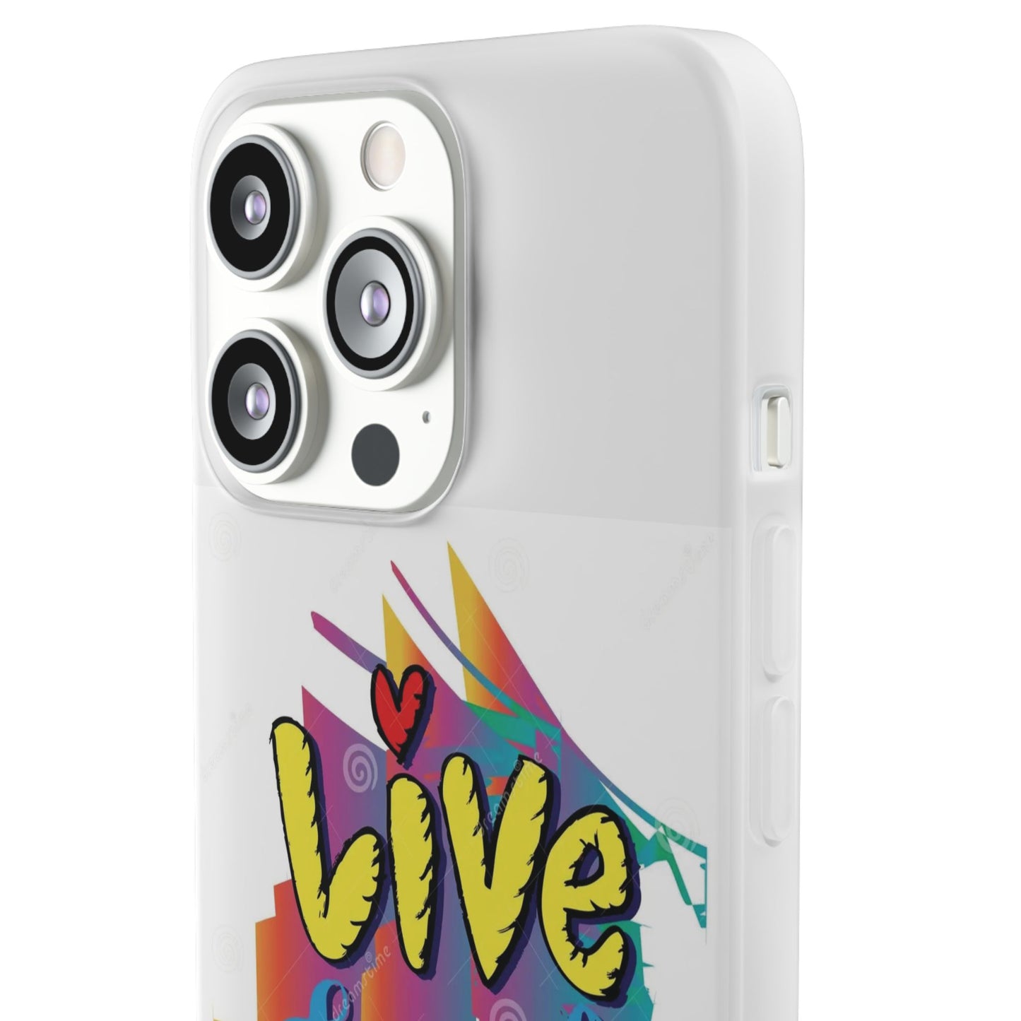 Phone Case Flexi Shock Absorbent Live Laugh Love Design