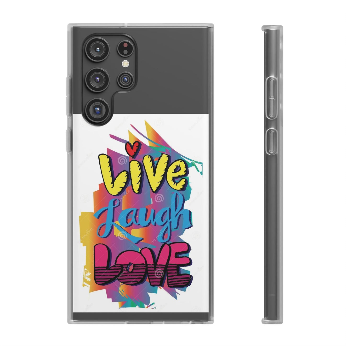 Phone Case Flexi Shock Absorbent Live Laugh Love Design