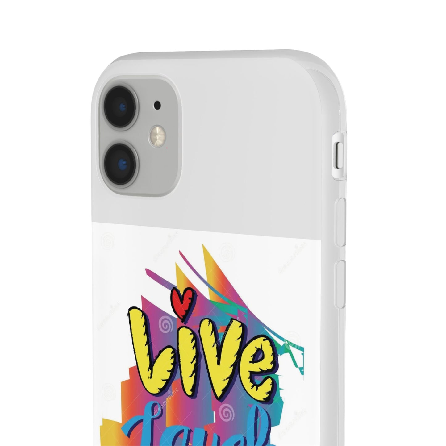 Phone Case Flexi Shock Absorbent Live Laugh Love Design