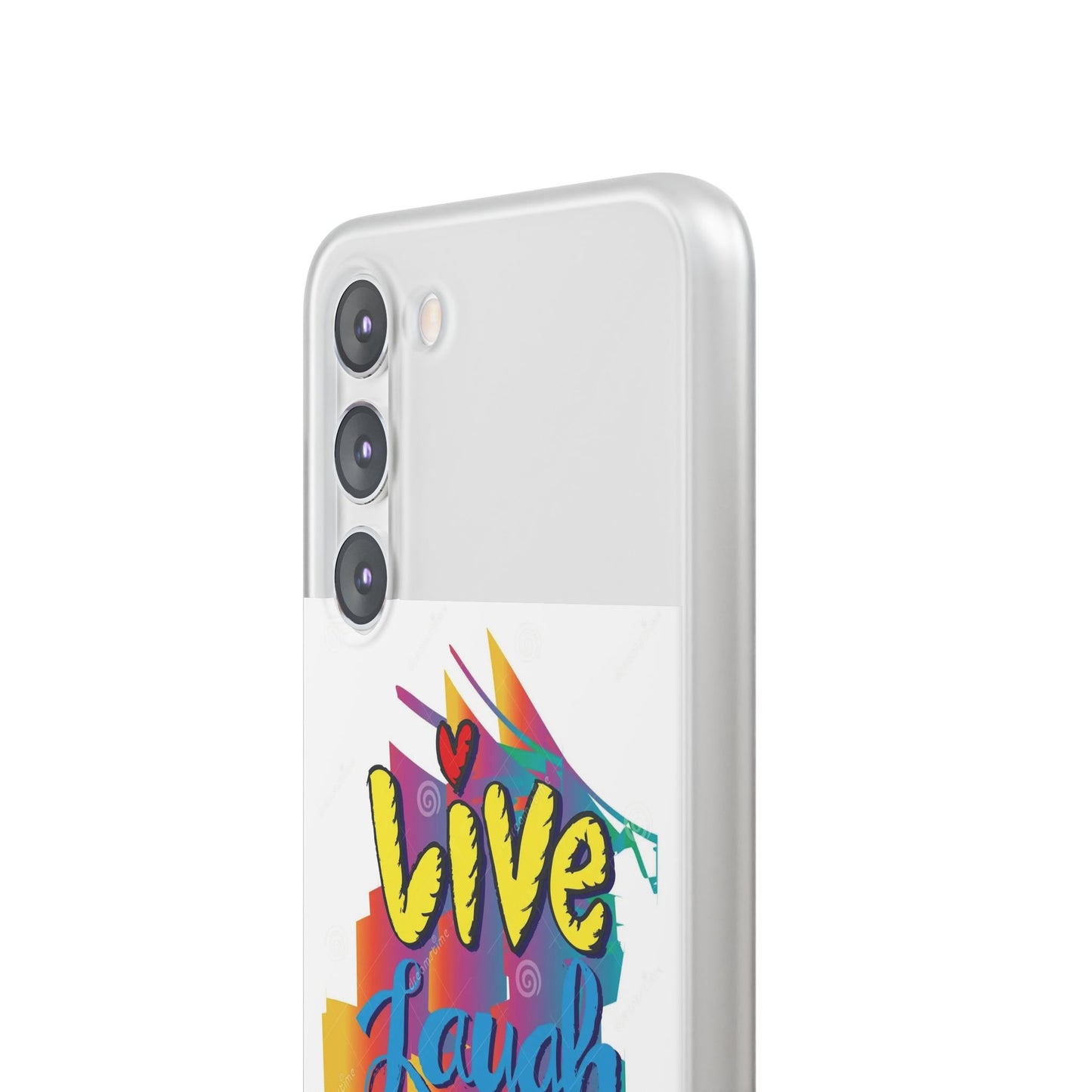 Phone Case Flexi Shock Absorbent Live Laugh Love Design