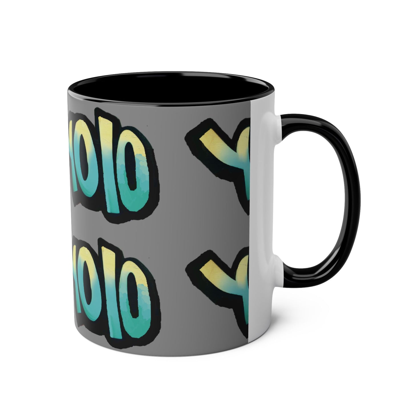 Mug 11oz Two-Tone YOLO (you only live once) Design