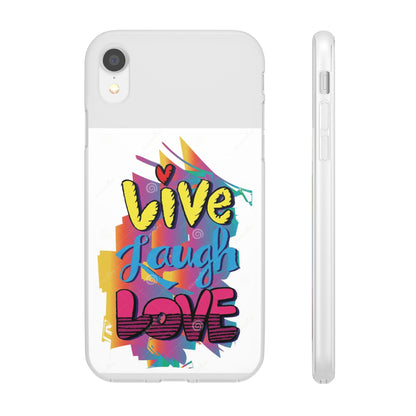 Phone Case Flexi Shock Absorbent Live Laugh Love Design