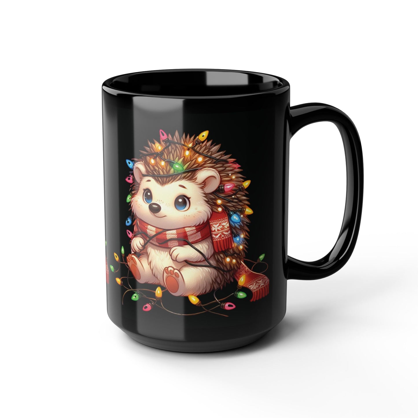 Ceramic Mug Cute Festive Hedgehog Design