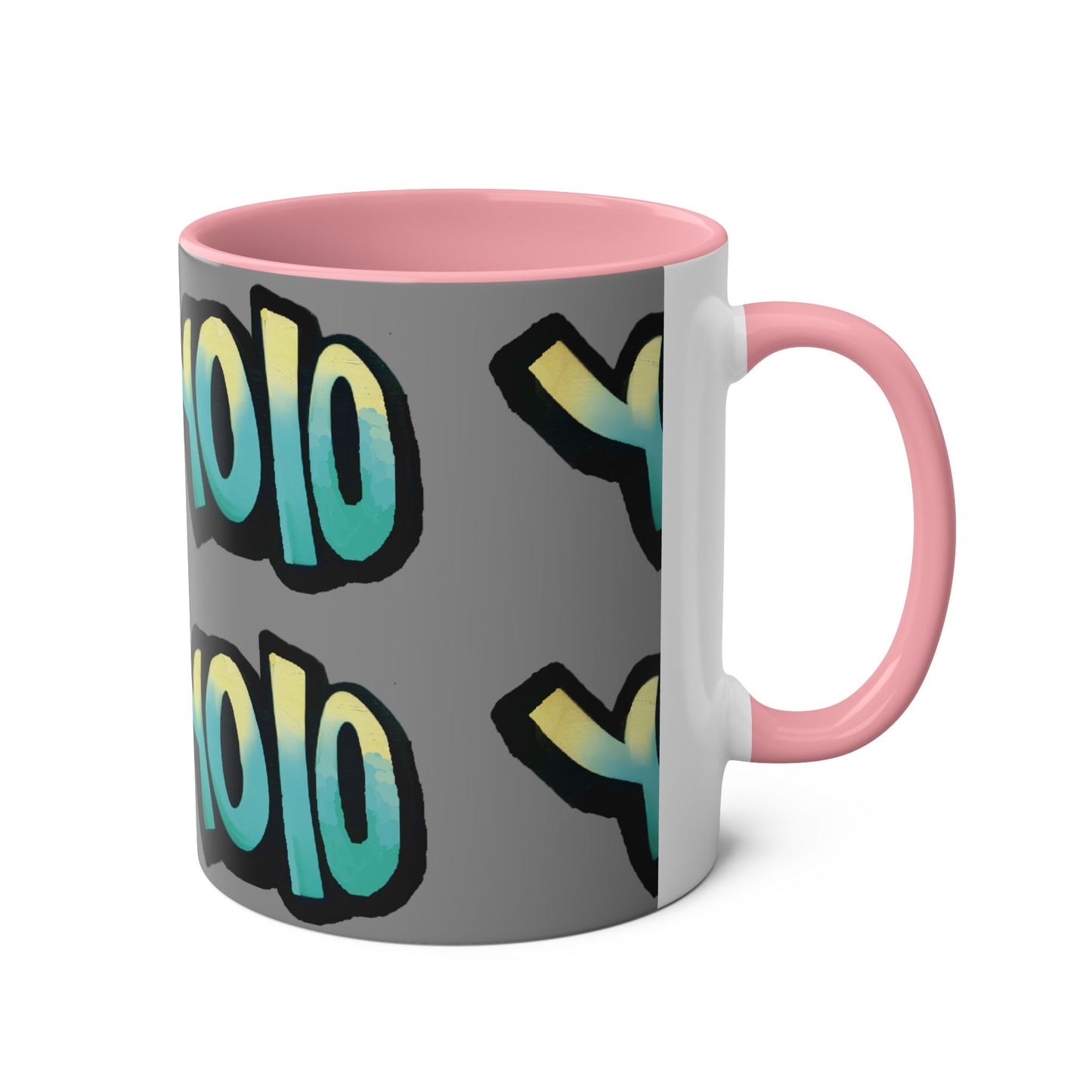 Mug 11oz Two-Tone YOLO (you only live once) Design