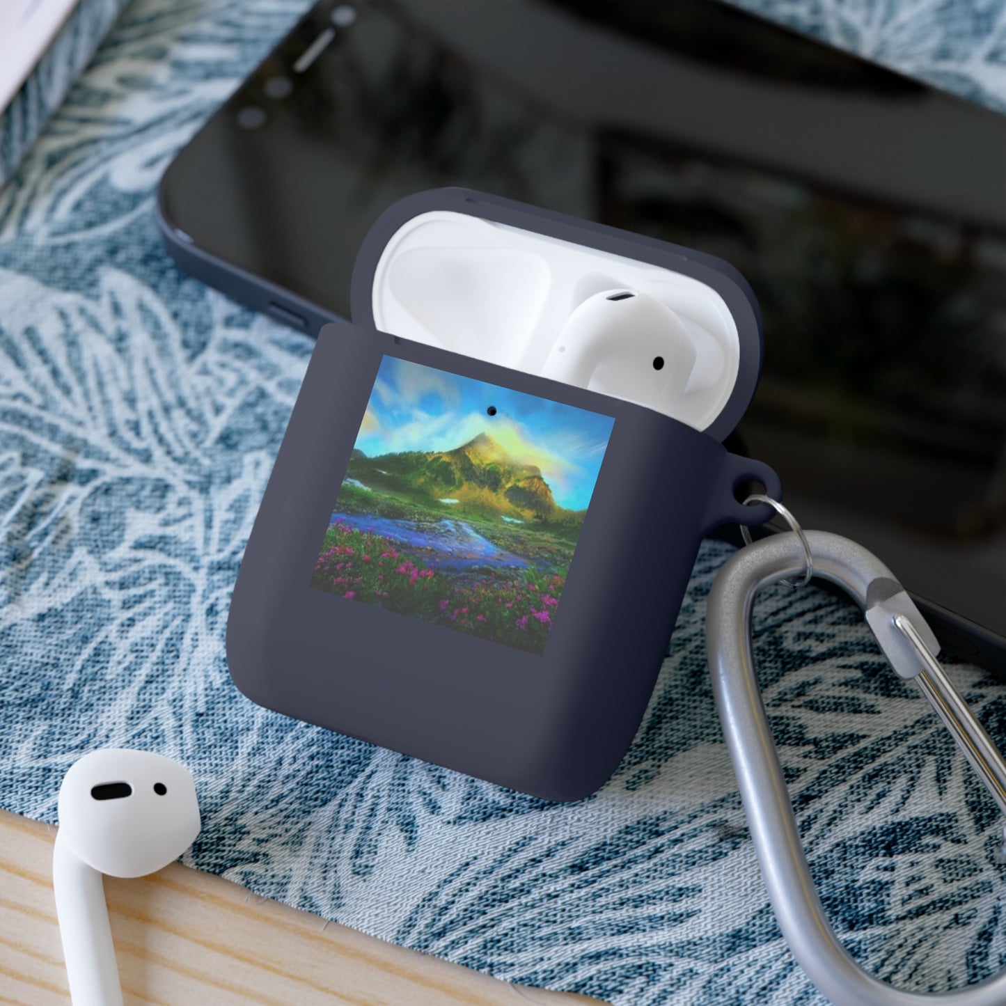 AirPods Case Cover Mountain River Design