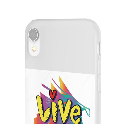 Phone Case Flexi Shock Absorbent Live Laugh Love Design