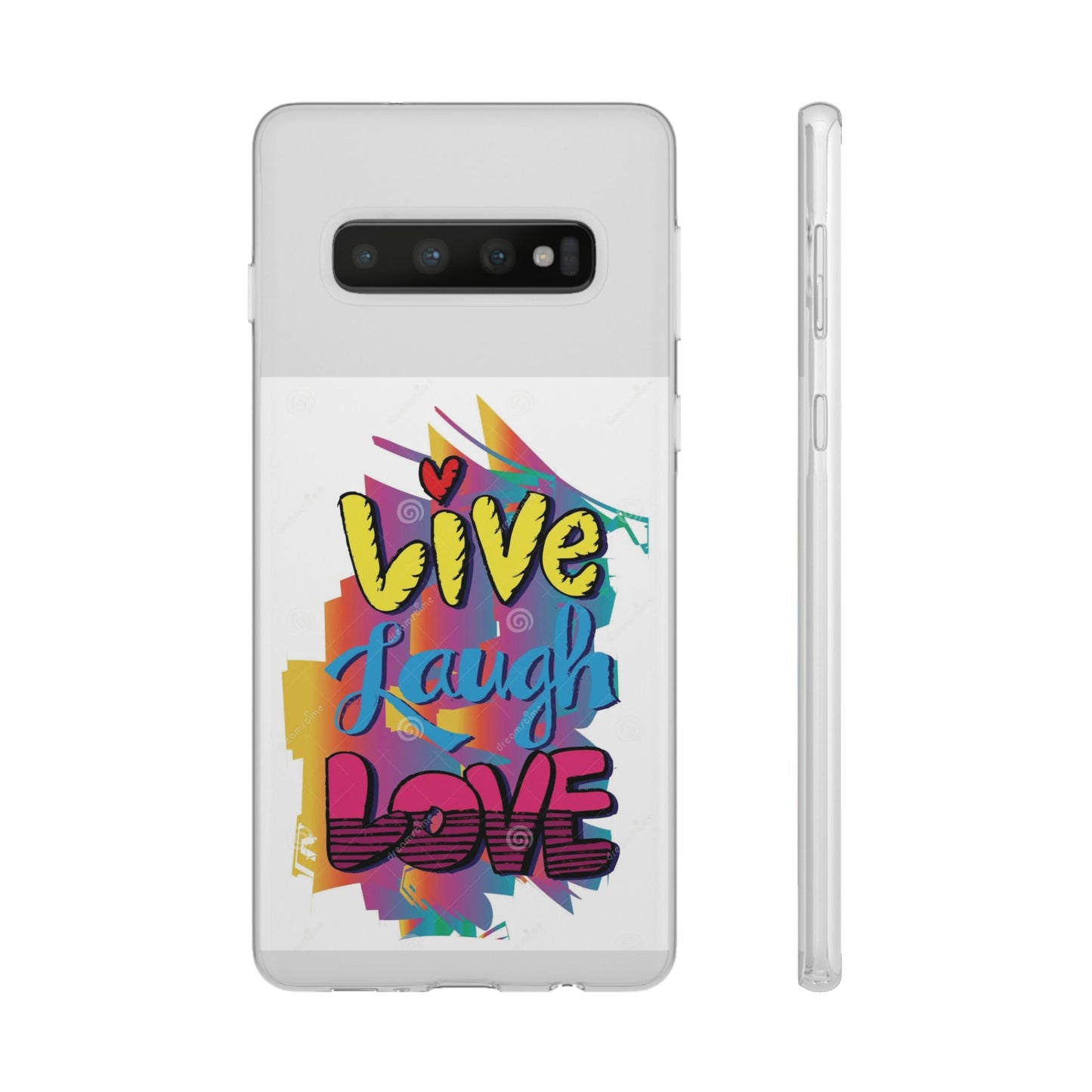 Phone Case Flexi Shock Absorbent Live Laugh Love Design