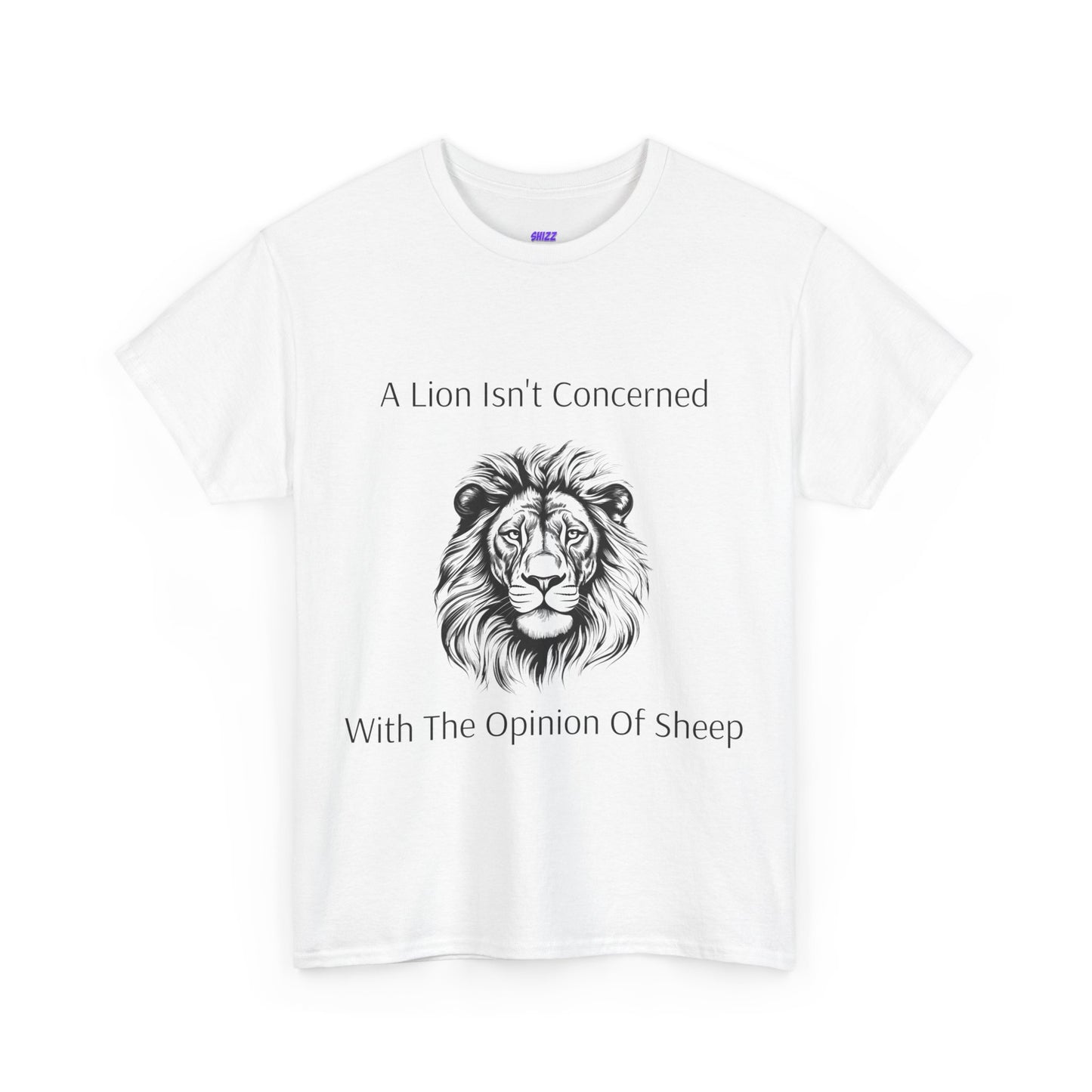 T-shirt Heavy Cotton Tee Unisex 'A Lion Isn't Concerned With The Opinion Of Sheep' design