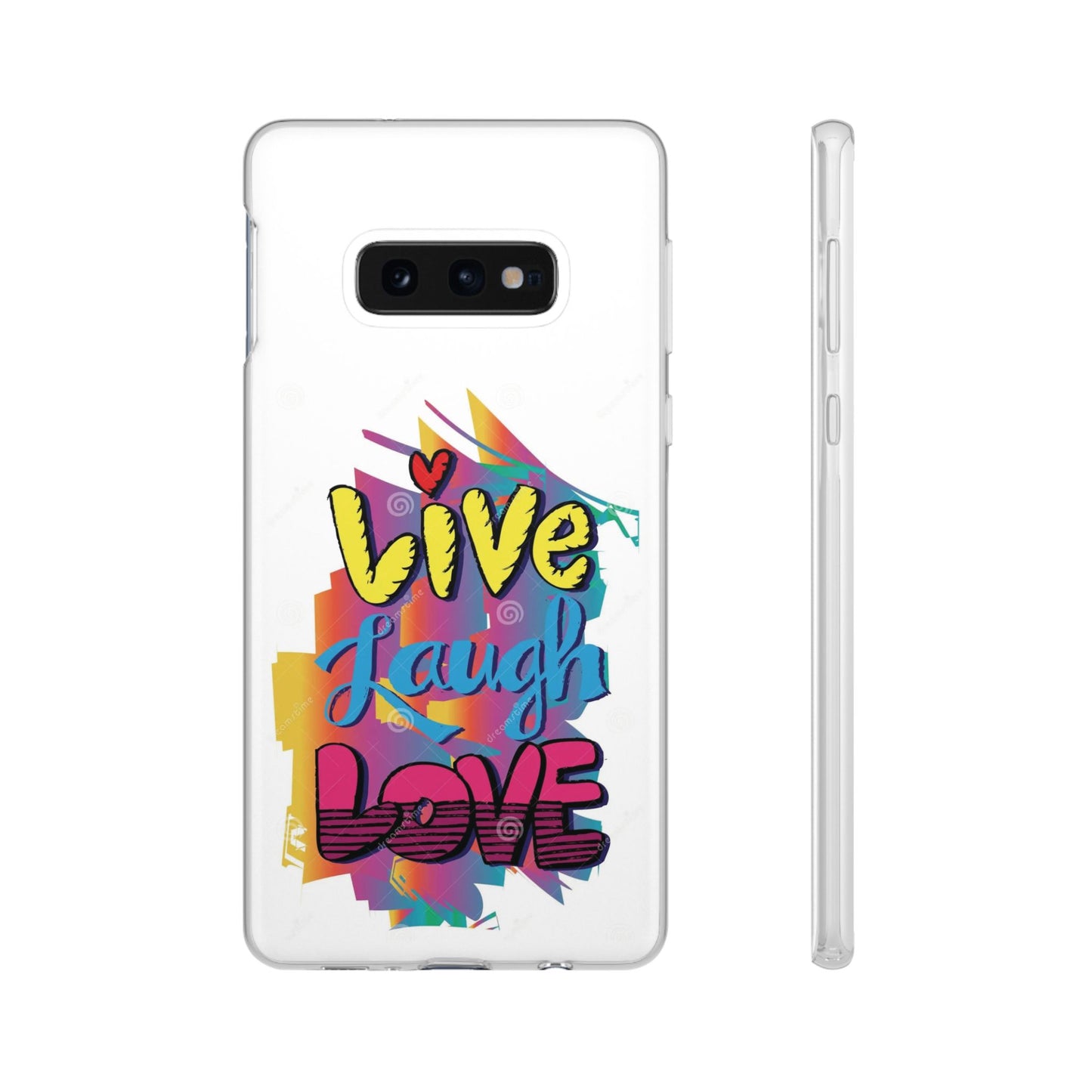 Phone Case Flexi Shock Absorbent Live Laugh Love Design