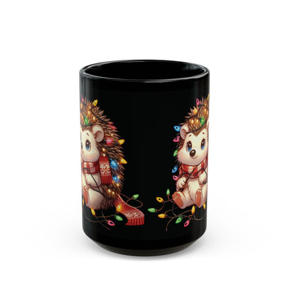 Ceramic Mug Cute Festive Hedgehog Design