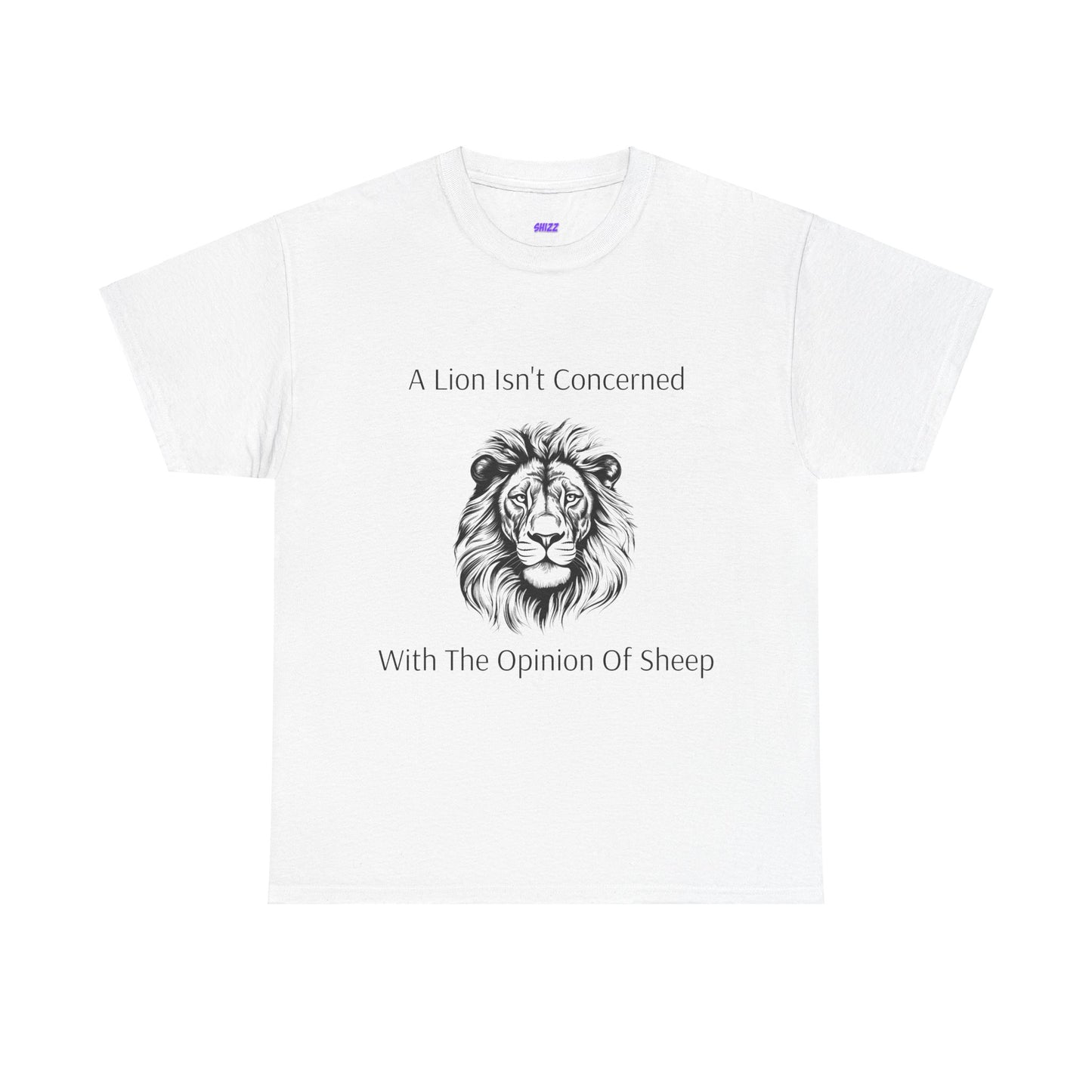 T-shirt Heavy Cotton Tee Unisex 'A Lion Isn't Concerned With The Opinion Of Sheep' design